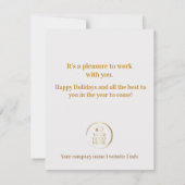 Correspondance Carte de vacances de Noël d'affaires minimale (Dos)