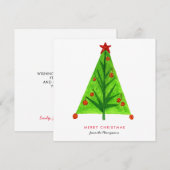 Correspondance Carte de vacances de Noël simple (Devant / Derrière)