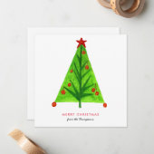 Correspondance Carte de vacances de Noël simple (Devant/Arrière en situation)