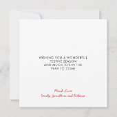 Correspondance Carte de vacances de Noël simple (Dos)