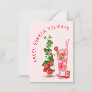 Correspondance Carte de vacances d'été avec boisson fraîche à la