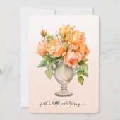 Correspondance Carte de vase de roses orange (Devant)