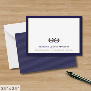 Correspondance Carte de visite bleu marine avec logo