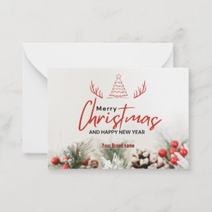 Correspondance Carte de visite en gros Merci rouge Fête
