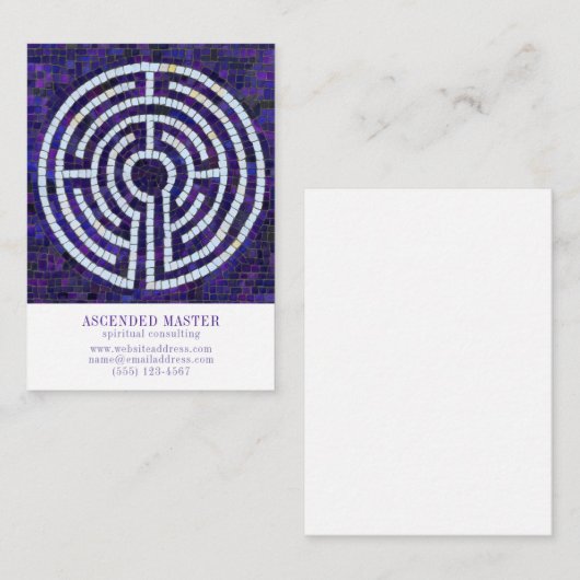 Correspondance CARTE DE VISITE LABYRINTH VIII 3.5x2.5 (Devant / Derrière)