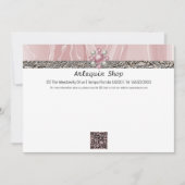 Correspondance Carte de visite moderne avec QR Code et soie rose (Devant)
