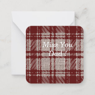 Correspondance Carte de vœux à carreaux marron