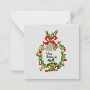 Correspondance Carte de vœux à motif de couronne de Noël