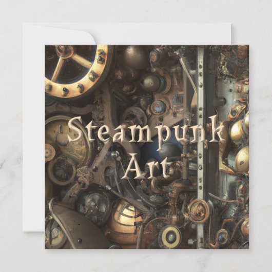 Correspondance Carte de voeux Art Steampunk (Devant)