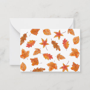 Correspondance Carte de vœux aux feuilles aquarelles