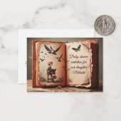 Correspondance Carte de voeux baby shower (Devant/Arrière en situation)