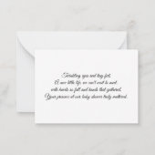 Correspondance Carte de voeux baby shower (Dos)