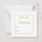 Correspondance Carte de vœux Buon Natale verte avec blanc (Dos)