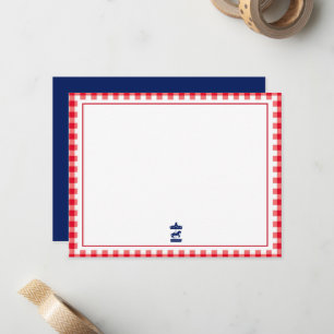 Correspondance Carte de vœux chic à carreaux de Noël