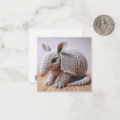 Correspondance Carte de voeux Crochet Armadillo (Devant/Arrière en situation)