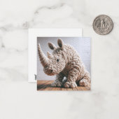 Correspondance Carte de voeux Crochet Rhino (Devant/Arrière en situation)
