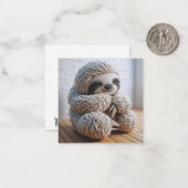 Correspondance Carte de voeux Crochet Sloth (Devant/Arrière en situation)