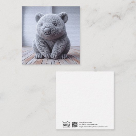 Correspondance Carte de voeux Crochet Wombat (Devant / Derrière)
