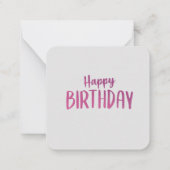 Correspondance Carte de vœux d'anniversaire (Dos)