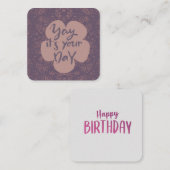 Correspondance Carte de vœux d'anniversaire (Devant / Derrière)