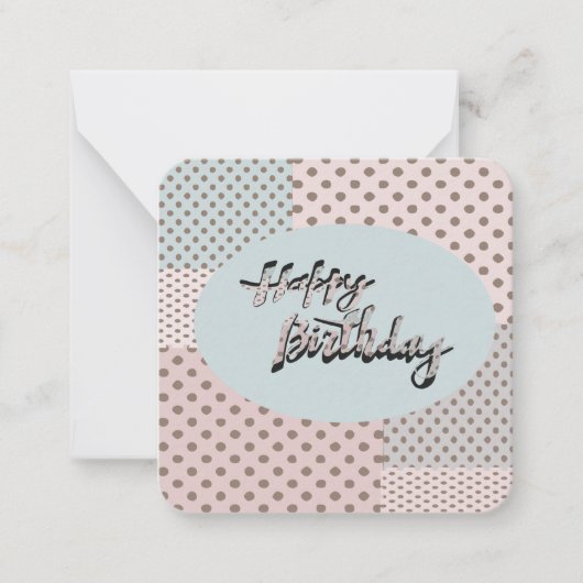 Correspondance Carte de vœux d'anniversaire à pois (Devant)