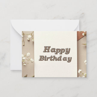 Correspondance Carte de voeux d'anniversaire élégante