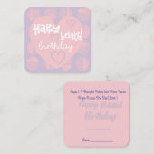 Correspondance Carte de voeux d'anniversaire tardif (Devant / Derrière)