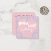 Correspondance Carte de voeux d'anniversaire tardif (Devant/Arrière en situation)