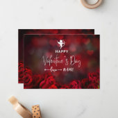 Correspondance Carte de vœux de la Saint-Valentin (Devant/Arrière en situation)