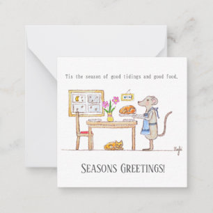 Correspondance Carte de vœux de la saison de cuisson de dinde de