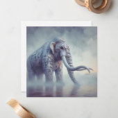 Correspondance Carte de voeux de mammouth ondulé (Devant/Arrière en situation)