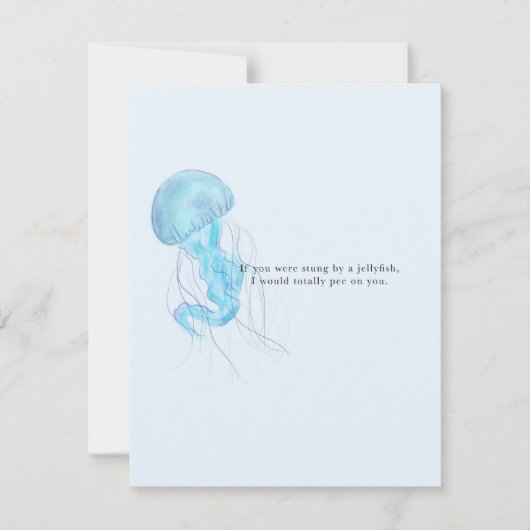 Correspondance Carte de voeux de méduse mignonne et drôle (Devant)