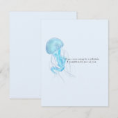 Correspondance Carte de voeux de méduse mignonne et drôle (Devant / Derrière)