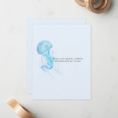 Correspondance Carte de voeux de méduse mignonne et drôle (Devant/Arrière en situation)