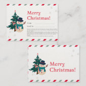 Correspondance Carte de voeux de Noël (Devant / Derrière)
