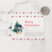 Correspondance Carte de voeux de Noël (Devant/Arrière en situation)