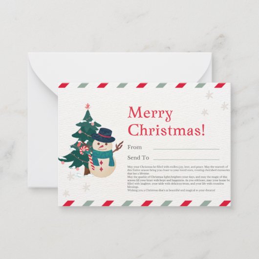 Correspondance Carte de voeux de Noël (Devant)