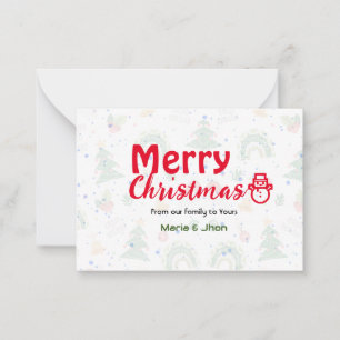 Correspondance Carte de voeux de Noël