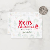 Correspondance Carte de voeux de Noël (Devant/Arrière en situation)