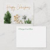 Correspondance Carte de vœux de Noël. (Devant / Derrière)