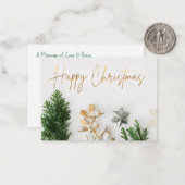 Correspondance Carte de vœux de Noël. (Devant/Arrière en situation)