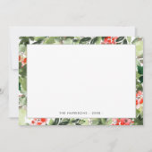 Correspondance Carte de vœux de Noël avec feuillage vert et baies (Devant)