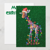 Correspondance Carte de voeux de Noël Giraffe (Devant / Derrière)