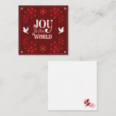Correspondance Carte de vœux de Noël "Joie au Monde" (Devant / Derrière)