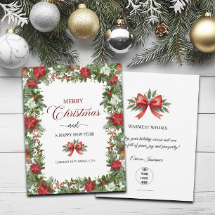 Correspondance Carte de vœux de Noël Merci Logo d'entreprise