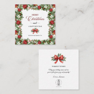 Correspondance Carte de vœux de Noël Merci Logo d'entreprise