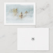 Correspondance Carte de vœux de paysage d'hiver à l'aquarelle (Devant / Derrière)