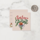 Correspondance Carte de vœux de saison (Devant/Arrière en situation)