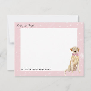 Correspondance Carte de vœux de vacances Labrador Retriever jaune