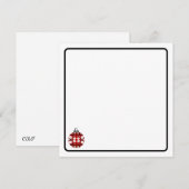 Correspondance Carte de vœux d'ornement de Noël (Devant / Derrière)